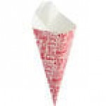 Carnival King 15 oz. Black Square Cardboard Fry Cone - 500/Case Carnival King 15 oz. Black Square Cardboard Fry Cone - 500/Case