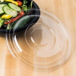 Fineline 5048-FL Super Bowl 48 oz. Clear PET Plastic Flat Lid - 50/Case