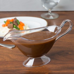 Fineline Platter Pleasers 3700-CL 16.9 oz. Clear Plastic Gravy / Sauce Boat