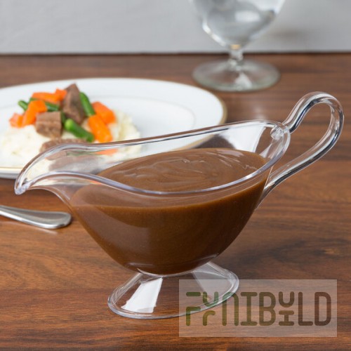 Fineline Platter Pleasers 3700-CL 16.9 oz. Clear Plastic Gravy / Sauce Boat