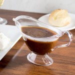 Fineline Platter Pleasers 3700-CL 16.9 oz. Clear Plastic Gravy / Sauce Boat