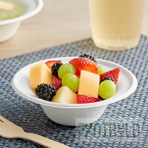 EcoChoice 8 oz. Compostable White Plant Fiber Bowl - 125/Pack
