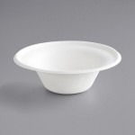 EcoChoice 8 oz. Compostable White Plant Fiber Bowl - 125/Pack