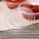Choice PET Plastic Lid for 0.5 to 1.25 oz. Souffle Cup / Portion Cup - 2,500/Case