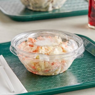 Inline Plastics Safe-T-Fresh 12 oz. Tamper-Resistant, Tamper-Evident Bowl with Hinged Dome Lid - 240/Case Inline Plastics Safe-T-Fresh 12 oz. Tamper-Resistant, Tamper-Evident Bowl with Hinged Dome Lid - 240/Case