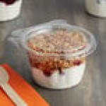 Dart SafeSeal 8 oz. Tamper-Resistant, Tamper-Evident Snack Cup with Flat Lid - 272/Case