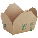 New Roots Kraft PLA-Lined Compostable #8 Take-Out Container 6