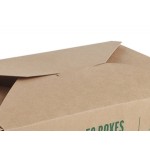 New Roots Kraft PLA-Lined Compostable #8 Take-Out Container 6