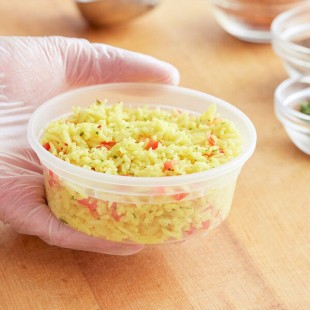 Choice Heavy-Duty 8 oz. Microwavable Translucent Plastic Deli Container - 480/Case