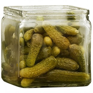 Rosseto GLS024 24 oz. Square Glass Condiment Jar - 3/Pack