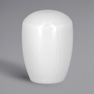 RAK Porcelain Soul Bright White Embossed Porcelain Pepper Shaker - 6/Case RAK Porcelain Soul Bright White Embossed Porcelain Pepper Shaker - 6/Case