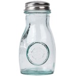 TableCraft 6618 4 oz. Authentic Collection Recycled Green Glass Salt and Pepper Shaker with Stainless Steel Top - 24/Case TableCraft 6618 4 oz. Authentic Collection Recycled Green Glass Salt and Pepper Shaker with Stainless Steel Top - 24/Case