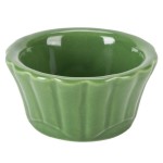 CAC RMK-F2G Festiware 2 oz. Green China Floral Ramekin - 48/Case