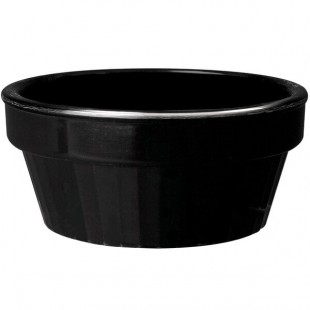 GET R-3-BK 3 oz. Black Fluted Melamine Ramekin - 48/Case GET R-3-BK 3 oz. Black Fluted Melamine Ramekin - 48/Case