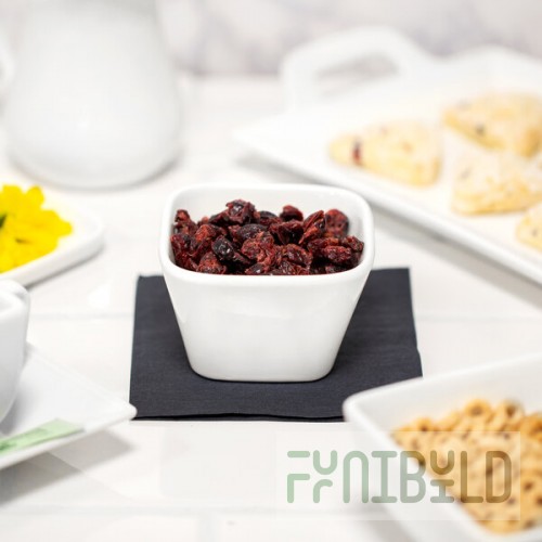 10 Strawberry Street WTR-3TPRBWL Whittier 5 oz. White Square Porcelain Tapered Bowl - 36/Case