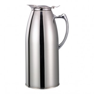 Service Ideas 50.7 oz. Chrome Finish Stainless Steel Foam-Insulated Pitcher with Lid WP15CH Service Ideas 50.7 oz. Chrome Finish Stainless Steel Foam-Insulated Pitcher with Lid WP15CH