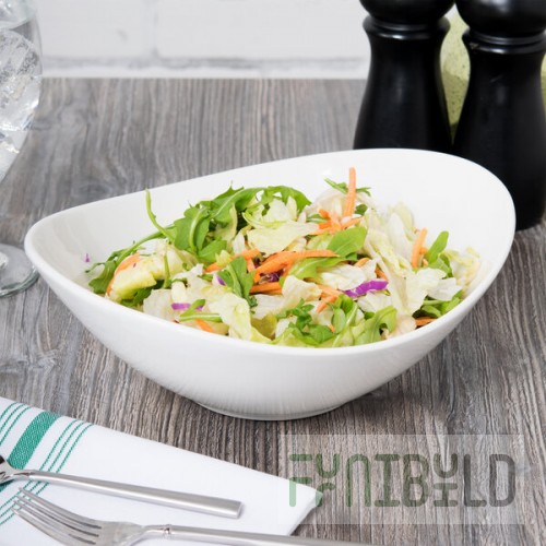 Tuxton AMU-404 Napa AlumaTux Pearl White (European White) 1.25 qt. China Capistrano Bowl - 12/Case