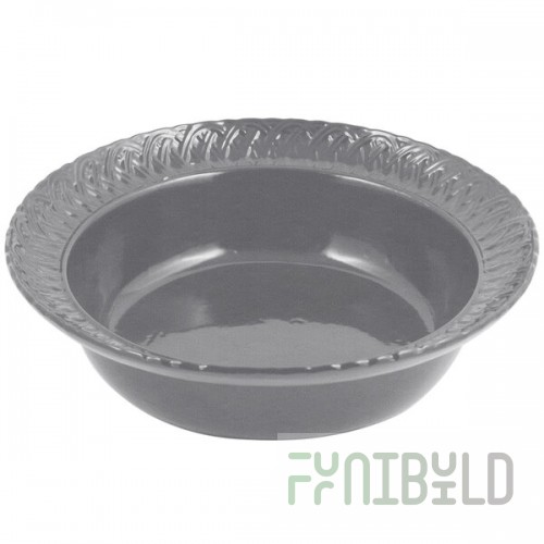 Bon Chef 2307 2.5 Qt. Smoke Gray Sandstone Finish Cast Aluminum Trellis Bowl