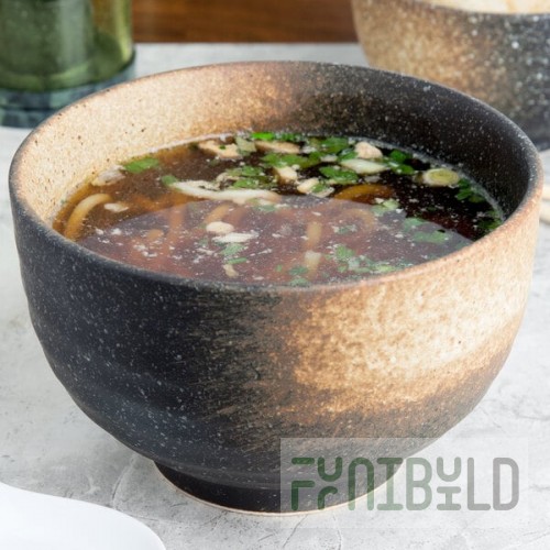 10 Strawberry Street NAG-6BWL Whittier Nagoya 32 oz. Stoneware Rice Bowl - 12/Case