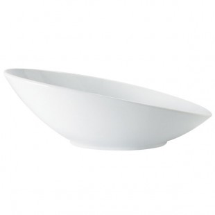 GET B-797-W San Michele 1.1 Qt. White Oval Slanted Melamine Bowl - 6/Case