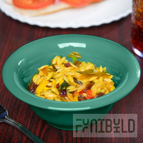 GET B-105-FG Diamond Mardi Gras 10 oz. Rainforest Green Melamine Bowl - 48/Case
