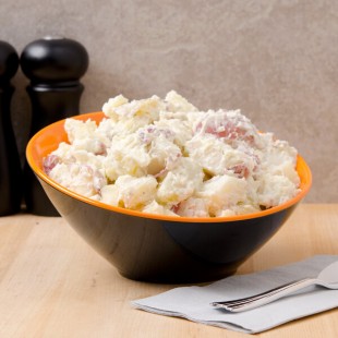 GET B-792-OR/BK Brasilia 24 oz. Orange and Black Slanted Melamine Bowl