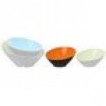 GET B-792-OR/BK Brasilia 24 oz. Orange and Black Slanted Melamine Bowl