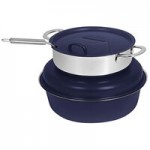 Spring USA Seasons 4 Qt. Round Sapphire Stainless Steel Induction Chafer with Chrome Accents 2382-467/36 Spring USA Seasons 4 Qt. Round Sapphire Stainless Steel Induction Chafer with Chrome Accents 2382-467/36