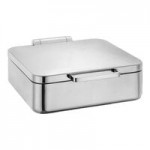 Eastern Tabletop 5-Star Series Jazz Smooth 8 Qt. Full Size Rectangular Stainless Steel Induction / Traditional Chafer with Hinged Lid 3875S Eastern Tabletop 5-Star Series Jazz Smooth 8 Qt. Full Size Rectangular Stainless Steel Induction / Traditional Chafer with Hinged Lid 3875S