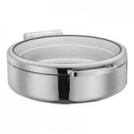 Eastern Tabletop 5-Star Series Jazz Smooth 8 Qt. Full Size Rectangular Stainless Steel Induction / Traditional Chafer with Hinged Lid 3875S Eastern Tabletop 5-Star Series Jazz Smooth 8 Qt. Full Size Rectangular Stainless Steel Induction / Traditional Chafer with Hinged Lid 3875S