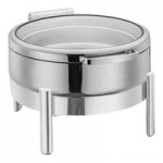 Eastern Tabletop 5-Star Series Jazz Smooth 8 Qt. Full Size Rectangular Stainless Steel Induction / Traditional Chafer with Hinged Lid 3875S Eastern Tabletop 5-Star Series Jazz Smooth 8 Qt. Full Size Rectangular Stainless Steel Induction / Traditional Chafer with Hinged Lid 3875S