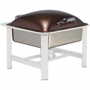 Bon Chef 20313-LEATHER Powerline Leather 8 Qt. Square Induction Chafer Bon Chef 20313-LEATHER Powerline Leather 8 Qt. Square Induction Chafer