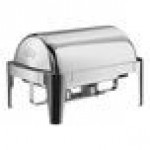 Acopa Supreme 8 Qt. Full Size Chrome Accent Roll Top Chafer