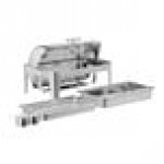 Acopa Supreme 8 Qt. Full Size Chrome Accent Roll Top Chafer