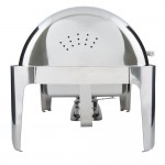 Acopa Supreme 8 Qt. Full Size Chrome Accent Roll Top Chafer