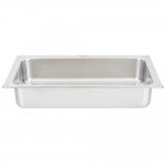 Acopa Supreme 8 Qt. Full Size Chrome Accent Roll Top Chafer