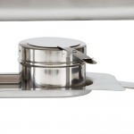 Acopa Supreme 8 Qt. Full Size Chrome Accent Roll Top Chafer