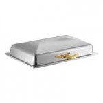 Acopa Supreme 8 Qt. Full Size Chrome Accent Roll Top Chafer
