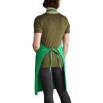 Intedge Kelly Green Adjustable Poly-Cotton Bib Apron with 2 Pockets - 32 Intedge Kelly Green Adjustable Poly-Cotton Bib Apron with 2 Pockets - 32