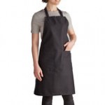 Intedge Kelly Green Adjustable Poly-Cotton Bib Apron with 2 Pockets - 32 Intedge Kelly Green Adjustable Poly-Cotton Bib Apron with 2 Pockets - 32