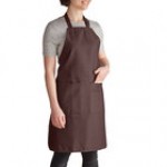 Intedge Kelly Green Adjustable Poly-Cotton Bib Apron with 2 Pockets - 32 Intedge Kelly Green Adjustable Poly-Cotton Bib Apron with 2 Pockets - 32