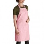 Intedge Kelly Green Adjustable Poly-Cotton Bib Apron with 2 Pockets - 32 Intedge Kelly Green Adjustable Poly-Cotton Bib Apron with 2 Pockets - 32