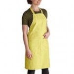 Intedge Kelly Green Adjustable Poly-Cotton Bib Apron with 2 Pockets - 32 Intedge Kelly Green Adjustable Poly-Cotton Bib Apron with 2 Pockets - 32