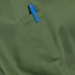 Uncommon Chef 3128 Sea Green Customizable Poly-Cotton Surge Bib Apron with Black Webbing and 3 Pockets - 34