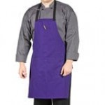 Uncommon Chef 3128 Sea Green Customizable Poly-Cotton Surge Bib Apron with Black Webbing and 3 Pockets - 34