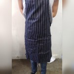 Choice Khaki Poly-Cotton Standard Bib Apron with 2 Pockets - 34