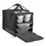 Vesture Heavy-Duty Thermal Chafer Pan Carrier Delivery Bag with Removable Shelf System - 15