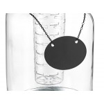 Acopa 2 Gallon Mason Jar Glass Beverage Dispenser with Infusion Chamber, Chalkboard Sign, and Metal Stand