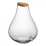 Acopa 2 Gallon Mason Jar Glass Beverage Dispenser with Infusion Chamber, Chalkboard Sign, and Metal Stand