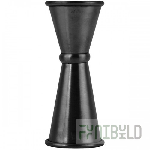 Barfly® M37003BK 1 oz. & 1.5 oz. Gun Metal Black Japanese Style Jigger